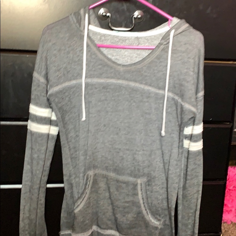 light gray sporty hoodie